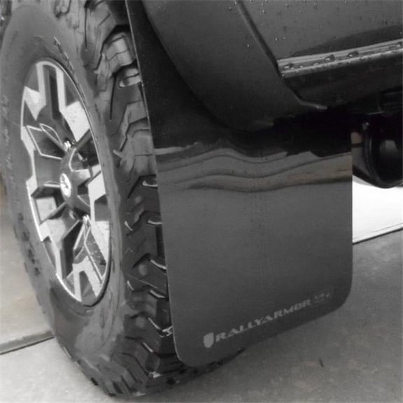 MF20-URP-BLK-GY Larger Universal Urethane Plus Black Mud Flap with Gray Logo