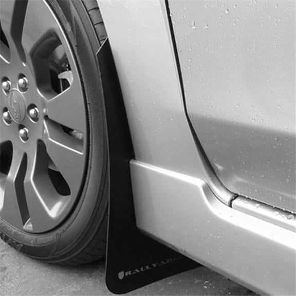 MF22-UR-BLK-GRY Urethane Black Mud Flap with Gray Logo for 2012-Up Subaru Impreza 5dr Hatch-4dr Sedan