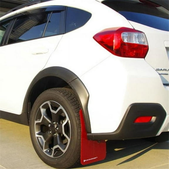 MF26-UR-RD-WH Red Mud Flap with White Logo for 13 Plus Subaru XV Crosstrek
