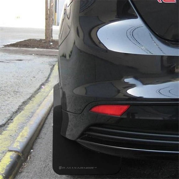MF27-UR-BLK-GRY Black Mud Flap with Grey Logo for 13 Plus Ford Focus ST