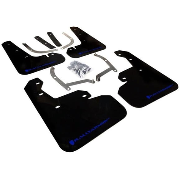 MF45-UR-BLK-BL UR Mud Flap with Logo for 2017 Plus Subaru Impreza, Blue & Black