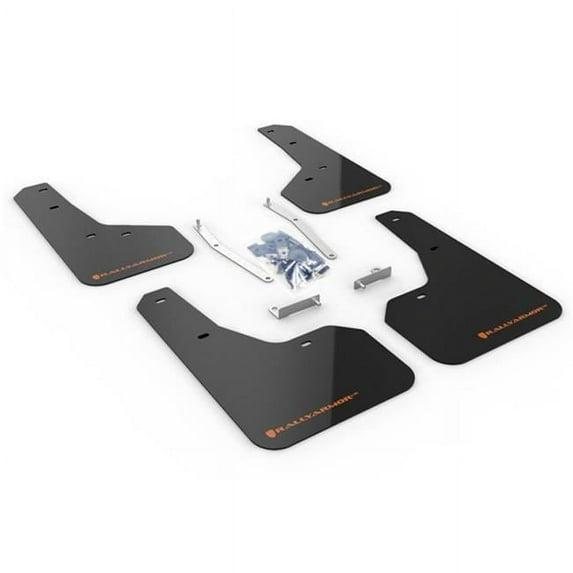 MF52-UR-BLK-OR Black Mud Flap with Orange Logo for 2019 Subaru Forester UR