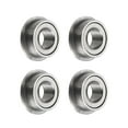 thumbnail image 1 of MF63ZZ Flanged Ball Bearing, 3x6x2.5mm Chrome Steel Double Shielded Flange Bearings,4 Pack, 1 of 5