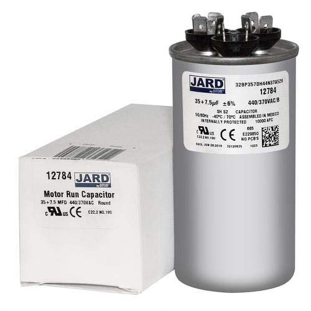 MFD 370 or 440 Volt Dual Run Round Capacitor Condenser Straight Cool
