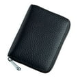 thumbnail image 1 of MFFOR Leather Coin Pouch Purse for Women Mini Travel Change Wallet, Black, 1 of 7