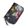 thumbnail image 1 of MFFOR RFID Credit Card Holder for Women Men Leather Fashion Card Case Wallet , Golden Rose, 1 of 7