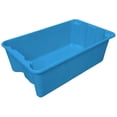 thumbnail image 1 of Molded Fiberglass Nest and Stack Tote 780508-5268 - 24-1/4" x 14-3/4" x 8" Blue, Lot of 10, 1 of 2