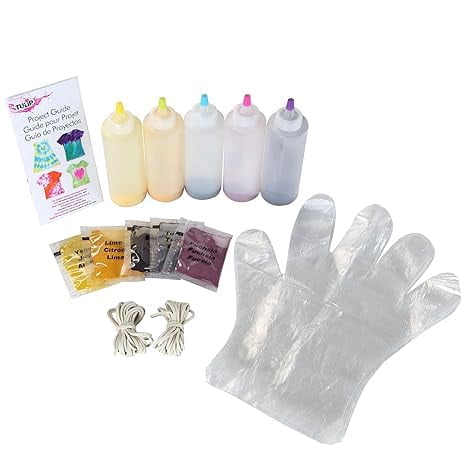 MFH DIY Tie Dye Kit Fabric Dye Set Fabric Paint 15gBottle with Rubber ...