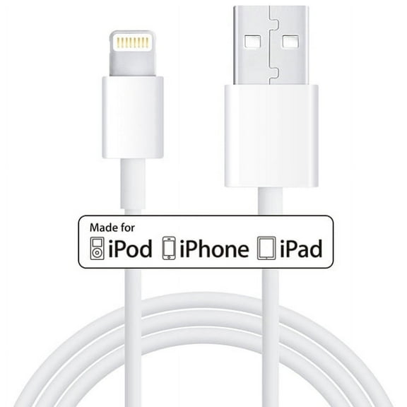 MFI Certified 6ft Long Durable USB Cable Compatible With iPod Touch 5 Nano 7th Gen, iPhone XS Max XR X 8 PLUS 7 Plus 6S Plus 6 Plus 5S, iPad Pro 9.7 12.9 10.5, Mini 4 3 2, Air 2