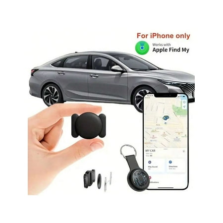 MFI-Certified (iOS Only) Air Tracker Tags (4-Pack) | Wireless Find My Item Locator With Replaceable Battery For Keys, Bags, Pets & Luggage
