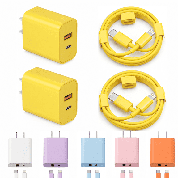 MFIGIGK iPhone Charger Fast Charging,[MFi Certified] 2Pack 20W Type C Fast Charger Block with 6FT USB C to Lightning Cable Compatible for iPhone 14/13/12/11 Pro Max/Xs Max/XR/X,iPad Dual protocol