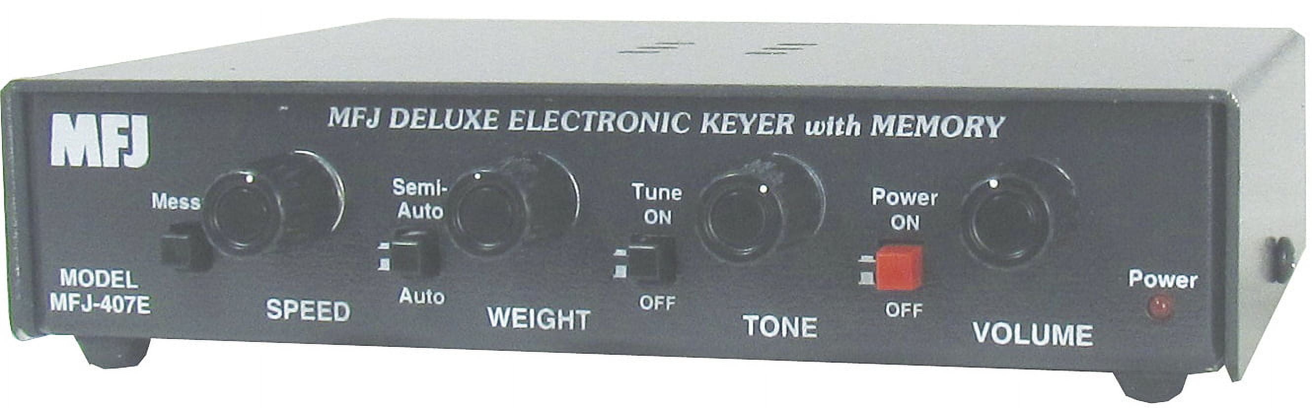 MFJ407E Ham Radio KEYER, DELUXE ELECTRONIC KEYER WITH MEMORY