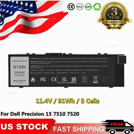MFKVP GR5D3 Battery For Dell Precision 15 7510 7520 17 7710 7720 M7510 M7710 US