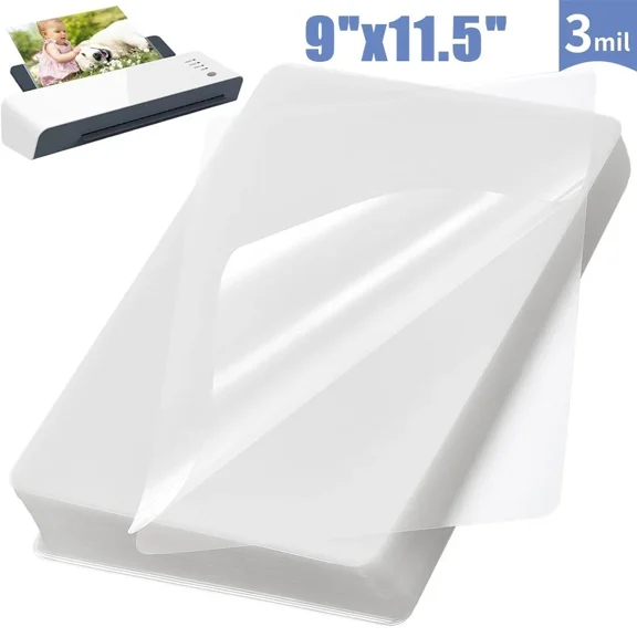 MFLABEL- 100 Pack Clear Thermal Laminating Pouches, 9''X11.5'' Laminating Sheets, 3mil, for Documents and Photos
