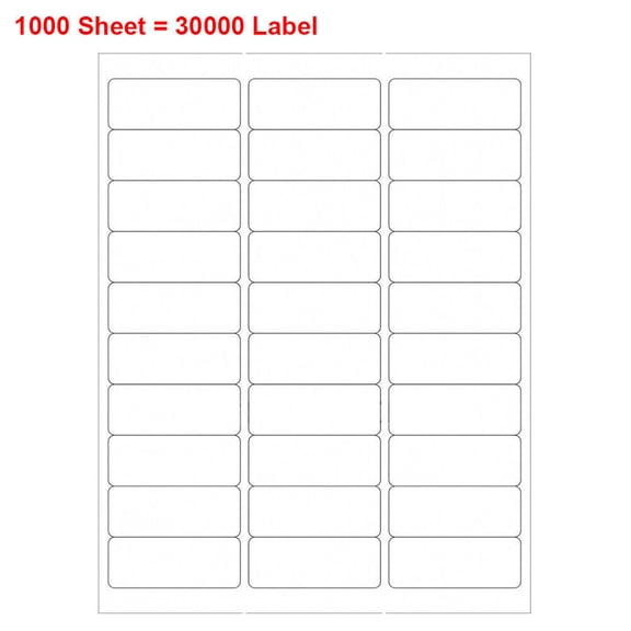 MFLABEL-1000 Sheets 1" x 2 5/8" Address Shipping Labels, 2.625 x 1 Self-Adhesive Blank Mailing Labels, 30 Labels Per Sheet (30 UP), for Laser & Inkjet Printer
