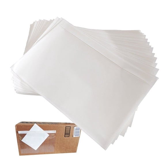 MFLABEL- (100pack) 6" x 9" Clear Packing List Shipping Label Envelopes Self Envelopes Pouches Bag for Packing Slips Invoice Label