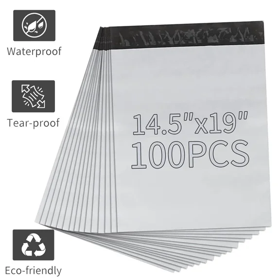 MFLABEL-14.5"x19" Poly Mailers, Shipping Envelopes, Self Sealing Plastic Mailing Bags(100pack)