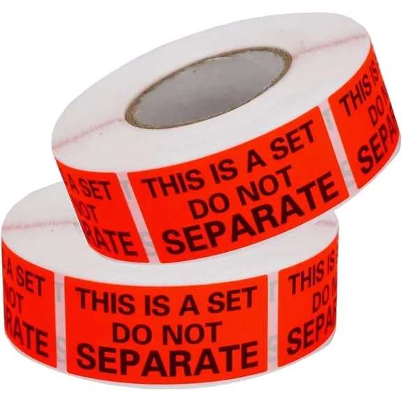 MFLABEL-2 Roll 1" x 2" Warning Stickers, THIS IS A SET DO NOT SEPARATE Shipping Labels, 500/Roll