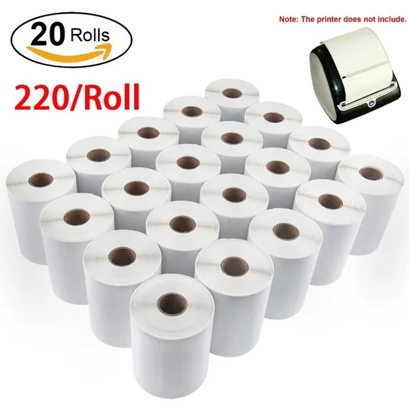MFLABEL-20 Rolls DYMO 4XL Printer Labels, 4"x6" Direct Thermal Shipping Labels, 220 Labels/Roll