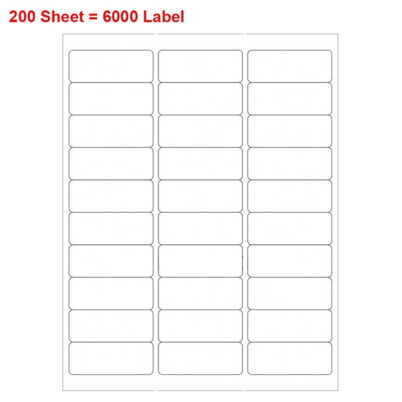 MFLABEL-200 Sheets 1" x 2 5/8" Address Shipping Labels, 2.625 x 1 Self-Adhesive Blank Mailing Labels, 30 Labels Per Sheet (30 UP), for Laser & Inkjet Printer