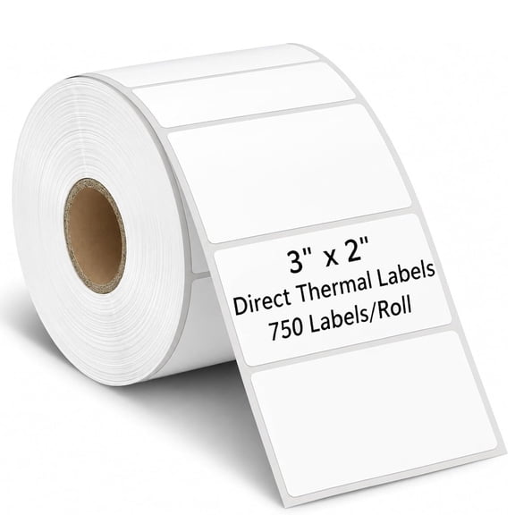 MFLABEL-3"x2" Direct Thermal Shipping Barcode Labels Self Adhesive Address Stickers 750 Labels per Roll