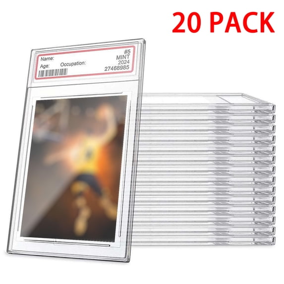 MFLABL-20PACK Empty Graded Card Holder, PSA Style Slab Protector Holders for Trading Sports Cards Protector Case, Up to 35pt.