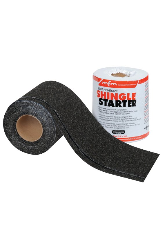 Mfm Building Products Self-Adhesive Shingle Starter - 7.2 In x 33.5 Ft, Black