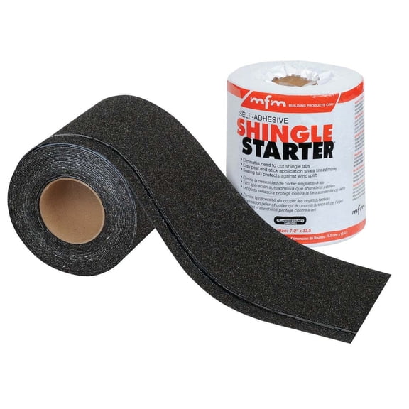 Mfm Building Products Self-Adhesive Shingle Starter - 7.2 In x 33.5 Ft, Black