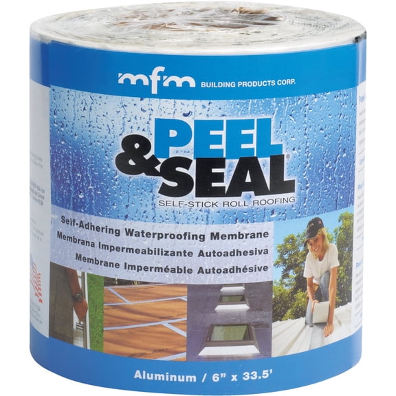 MFM Peel & Seal Self Stick Roll Roofing (1, 6in. Aluminum)
