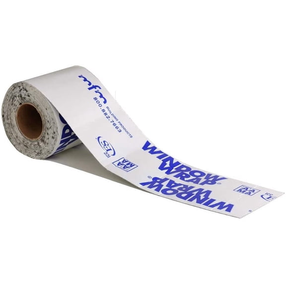 Mfm Building Products WindowWrap Flexible Vinyl Window Wrap - White - Carton of 9, 4 In.