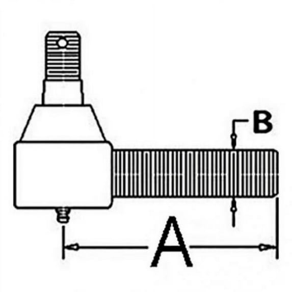 MFWD Tie Rod End - Left Hand - Economy fits Case K965269