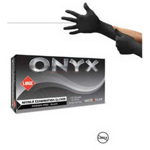 MFX-N643 Powder-Free Onyx Nitrile Examination Glove, Black, Large