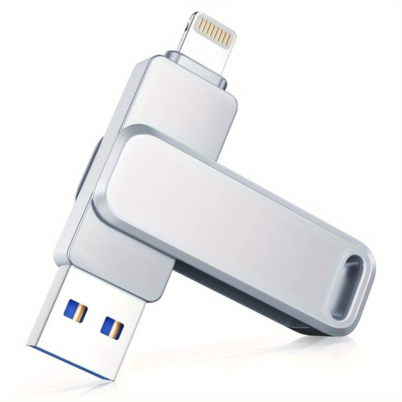 MFi Certified 256GB USB Flash Drive for iPhone iPad Android PC - Keychain Photo Video Stick with App for Backup Transfer & Encryption