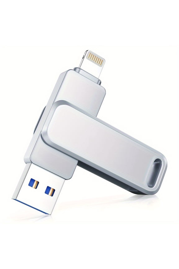 MFi Certified 256GB USB Flash Drive for iPhone iPad Android PC - Keychain Photo Video Stick with App for Backup Transfer & Encryption