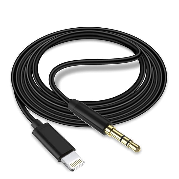 MFi Certified for Lightning to 3.5mm Audio Cord, iPhone to Car Stereo AUX Cable Compatible with iPhone 14/13/12/11/XR/XS/X/8/7/6 Plus/SE 2, 3.3FT (Black)