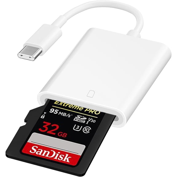 (MFi Certified) USB C to SD Card Camera Reader, SD Card Reader for iPhone15,Trail Camera Viewer SD Memory Card Reader Adapter for iPhone15/15Plus/15Pro/15ProMax/iPad Pro,Plug and Play