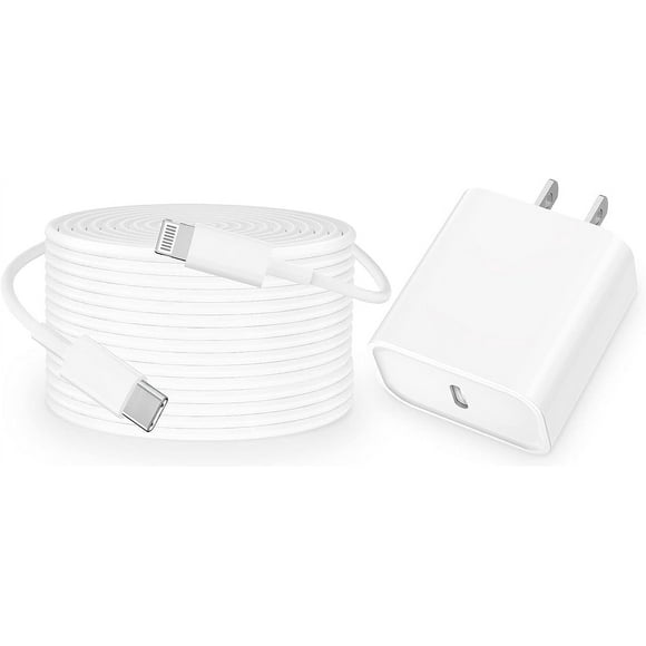 MFi Certified iPhone Fast Charger, Veetone 20W PD Type C Power Wall Charger Travel Plug with 6FT USB C to Lightning Quick Charging Sync Cable Compatible with iPhone 11 Pro/XS/XR/X 8/SE/iPad White