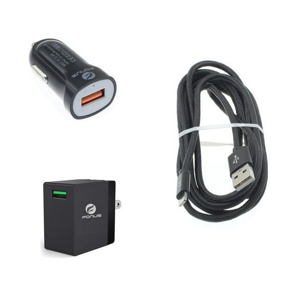 MFi USB Cable Fast Home Car Charger for iPhone 14/14 Pro/Pro Max/13/13 Pro/Pro Max/12 Pro/Pro Max/Pro Plus/Max Mini - 6ft Long Travel Power Adapter Cord Wire Quick Charge Y7D