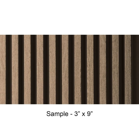 MG-1010 Medium Wood Slat Walls Sample 3 in x 9 in, Ash - 1 Piece