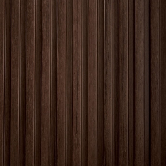 MG-1012 Medium Slats Teak 94.5 in x 9.45 in Polystyrene Wood Slat Walls (62 Sq.ft / Pack) - 10 Pieces