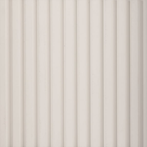 MG-1013 Medium Slats White Polystyrene Wood Slat Walls (73.5 Sq.ft / Pack) - 10 Pieces