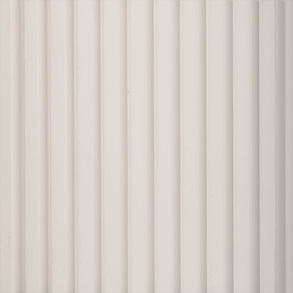 MG-1013 Medium Slats White Polystyrene Wood Slat Walls (73.5 Sq.ft / Pack) - 10 Pieces
