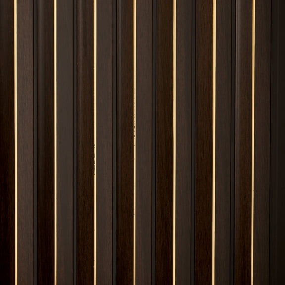 MG-1504 Gilded Peaks Mahogany 94.5 in x 9.45 in Polystyrene Wood Slat Walls (62 Sq.ft / Pack) - 10 Pieces
