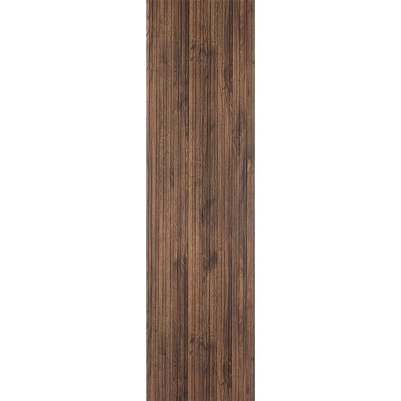 MG-2001 Small Slats Walnut Polystyrene Wood Slat Walls (93 Sq.ft / Pack) - 10 Pieces