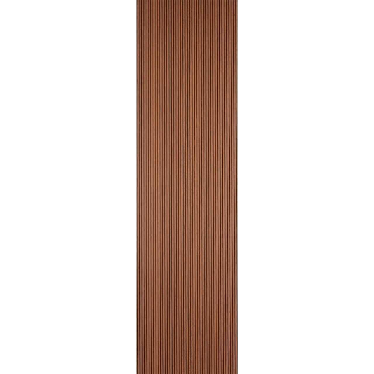 Mahogany 94.5" x 12" Polystyrene 3D Wood Slat Wall Panels