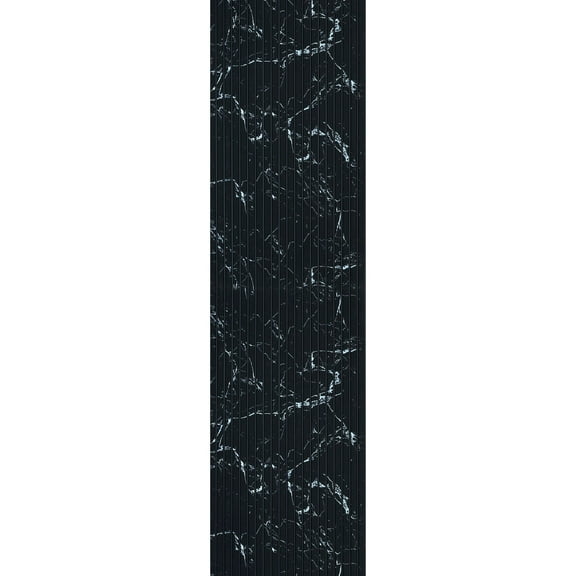 MG-2017 Mini Tambour Slats Black Marble 94.5 in x 12 in Polystyrene Wood Slat Walls (78.8 Sq.ft / Pack) - 10 Pieces