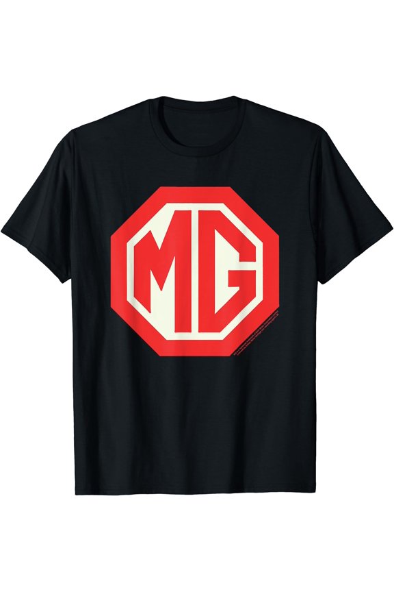 MG Car Retro Red Badge Logo T-Shirt