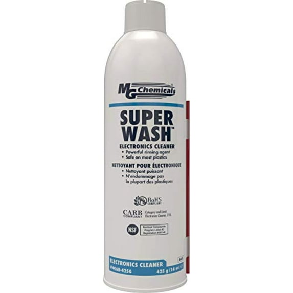 MG CHEMICALS 406B-425G, Cleaner Degreaser, Super Wash, plastic safe, rapid dry time, 16oz aerosol