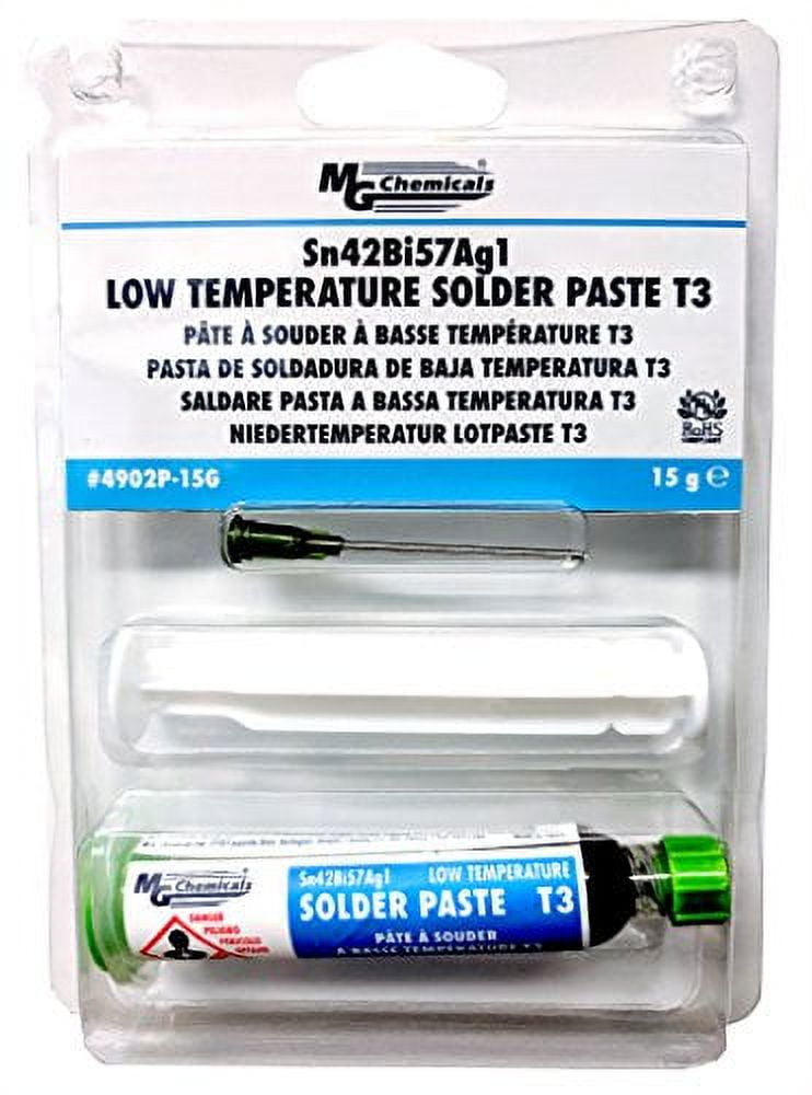 MG Chemicals 4902P Sn42Bi57Ag1 Low Temperature Solder Paste T3, NO
