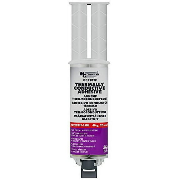MG Chemicals 8329TFF Thermally Conductive Adhesive - Fast Cure Epoxy, 25 mL Dual Dispenser